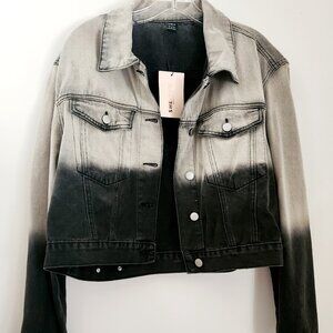 Shein Ombre, Cropped Jean Jacket, Women's S. NWOT.